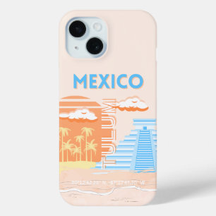 Tulum, Mexico, Travel Art, Summer Beach iPhone 15 Case