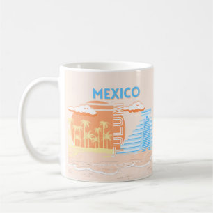 Tulum, Mexico, Travel Art, Summer Beach Coffee Mug