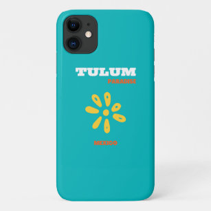 Tulum, Mexico, Travel Art, Turquoise Case-Mate iPhone Case