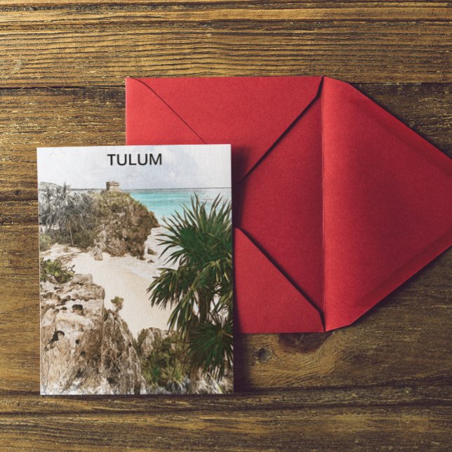 Tulum Mexico Tropical Scenery Souvenir Postcard (tulum mexico yucatan travel postcard)