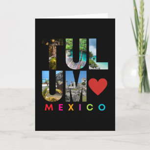 Tulum Mexico Vacation Beach Matching Family Group Card