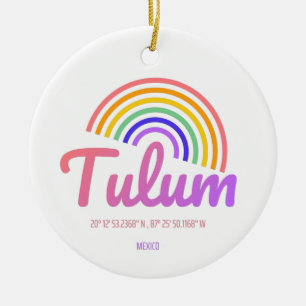 Tulum - Rainbow Ceramic Ornament