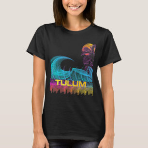 Tulum Retro 80s Style Vintage Vaporwave Surf T-Shirt