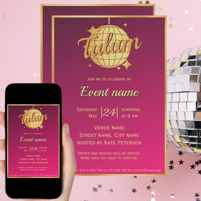 Tulum themed party event bachelorette Invitation (Creator Uploaded)