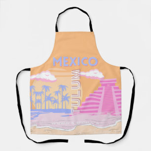 Tulum, Travel Art, Preppy Apron