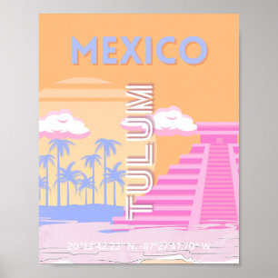 Tulum, Travel Art, Preppy Poster