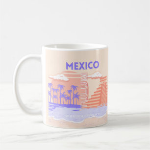 Tulum, Travel Art, Retro Art Coffee Mug