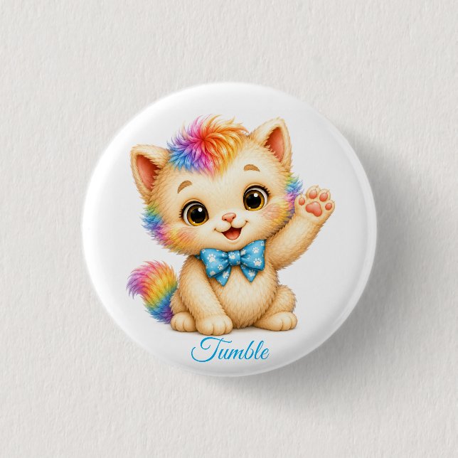 Tumble the Kitten Button (Front)