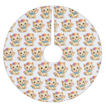 Tumble the Kitten Christmas Tree Skirt