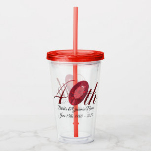 Tumbler - Personalised 40th Wedding Anniversary