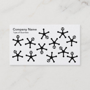 Tumblers - Black on White (Gold) Business Card