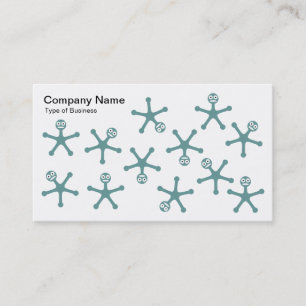 Tumblers - Ocean Green on White Business Card