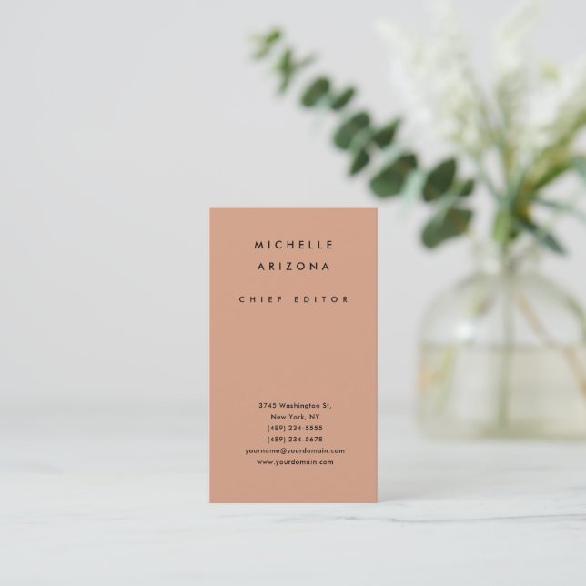 Tumbleweed Colour Minimalist Professional Modern Business Card (Standing Front)