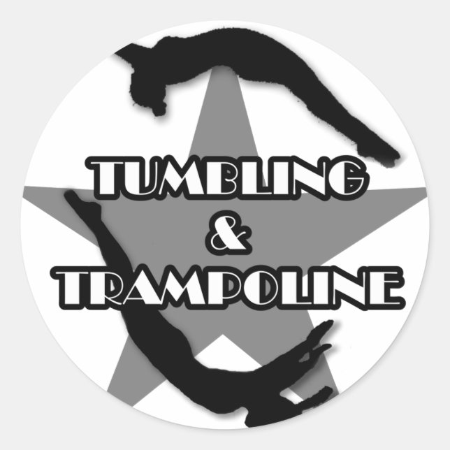 Tumbling and Trampoline Classic Round Sticker (Front)