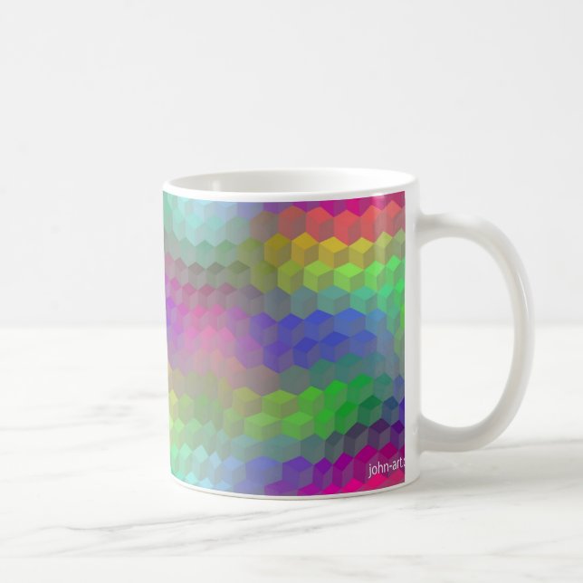 tumbling blocks coffee mug (Right)