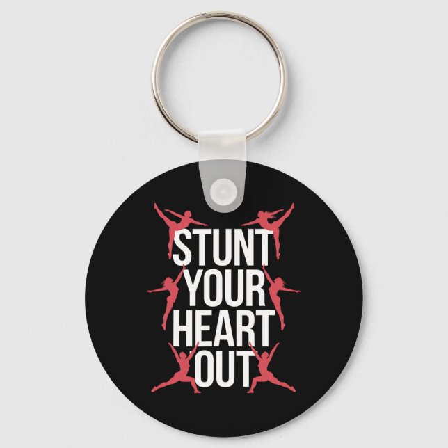 Tumbling Cheer Practice Cheerleading Competition P Key Ring (Front)