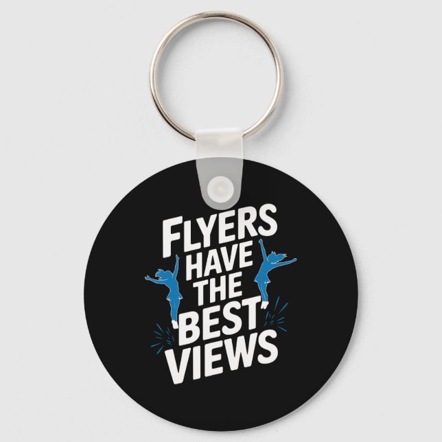 Tumbling Cheer Practice Cheerleading Competition P Key Ring (Front)