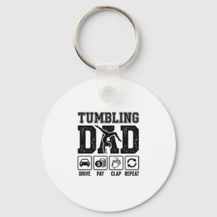 Tumbling Dad Drive Pay Clap Repeat Shirt Design_1 Key Ring
