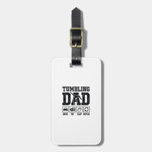 Tumbling Dad Drive Pay Clap Repeat Shirt Design_1 Luggage Tag