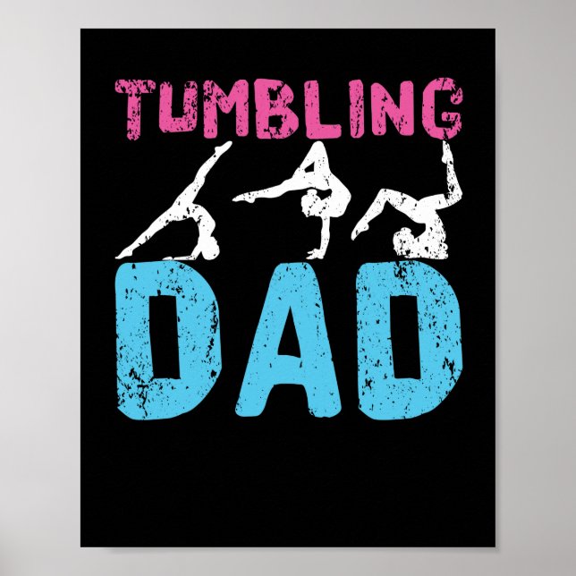 Tumbling Dad Funny Gymnastics Daddy Gymnast Father Poster (Front)