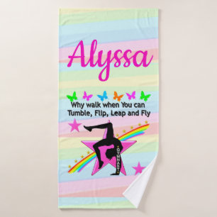 TUMBLING GYMNASTICS QUEEN BATH TOWEL
