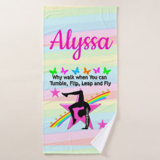 TUMBLING GYMNASTICS QUEEN BATH TOWEL