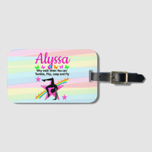 TUMBLING GYMNASTICS QUEEN LUGGAGE TAG