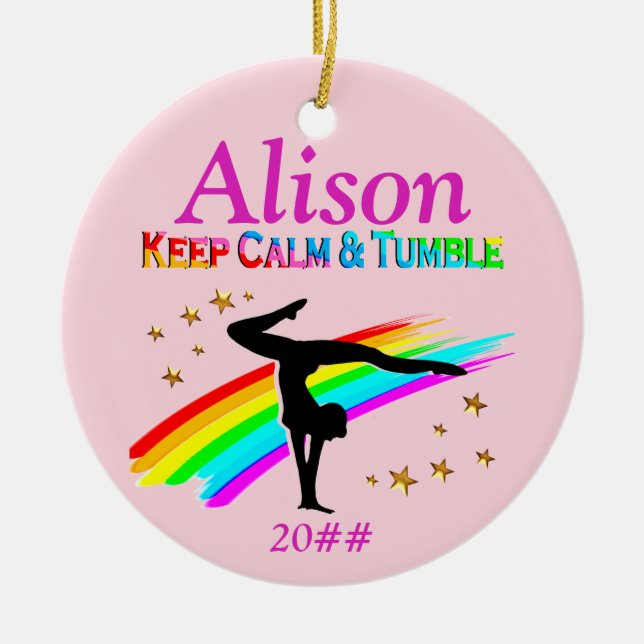 TUMBLING QUEEN PERSONALIZED ORNAMENT (Front)