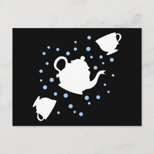 Tumbling Tea Party Invitation Postcard