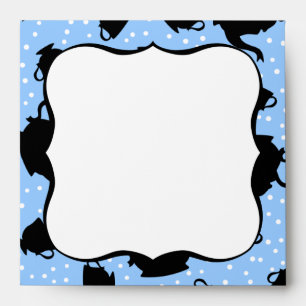 Tumbling Tea Party Square Envelopes