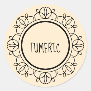 Tumeric spice labels