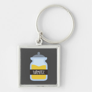 Tumeric yellow spice key ring