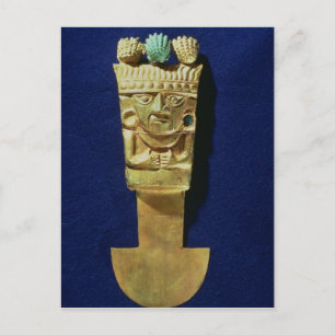 Tumi or ceremonial knife in the shape of postcard