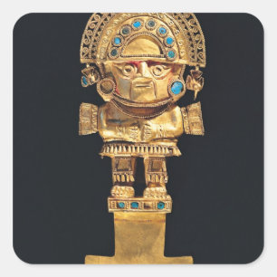 Tumi or ceremonial knife in the shape of square sticker