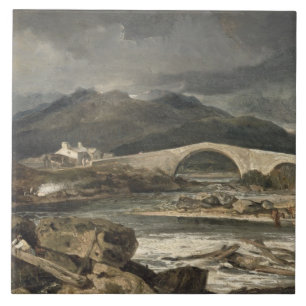 Tummel Bridge, Perthshire, c.1801-03 (oil on panel Ceramic Tile