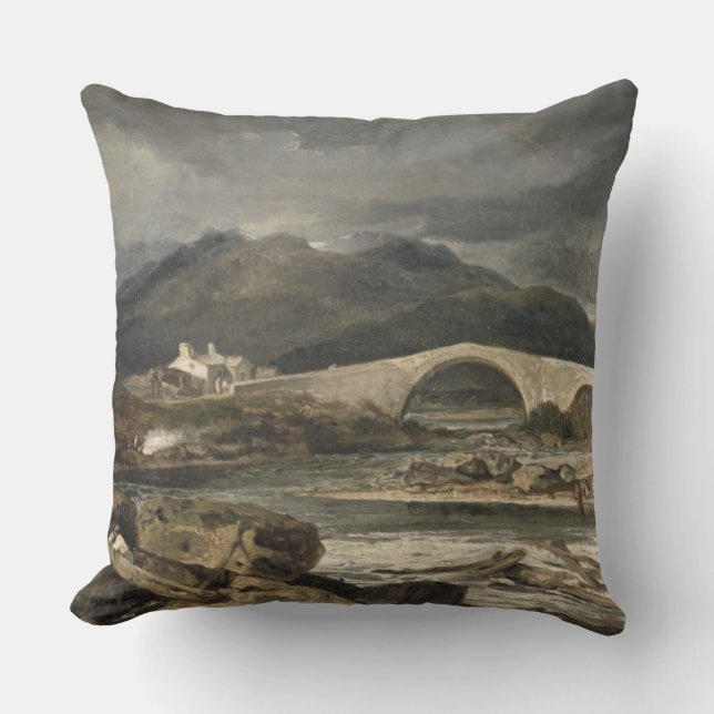 Tummel Bridge, Perthshire, c.1801-03 (oil on panel Cushion (Front)