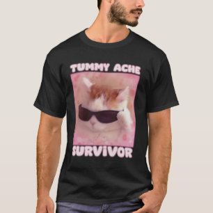 Tummy Ache Survivor Cat Funny T-Shirt