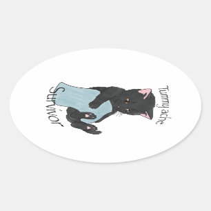 Tummy Ache Survivor Oval Sticker
