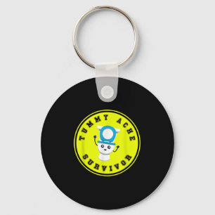 Tummy Ache Survivor Shirt - Funny Stomach Sickness Key Ring