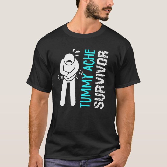Tummy Ache Survivor Stomach ache IBS Men Women App T-Shirt (Front)