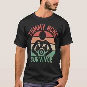 Tummy Ache Survivor Vintage Stomachache Mens 6 T-Shirt
