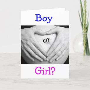 Tummy Heart Gender Reveal Invitation