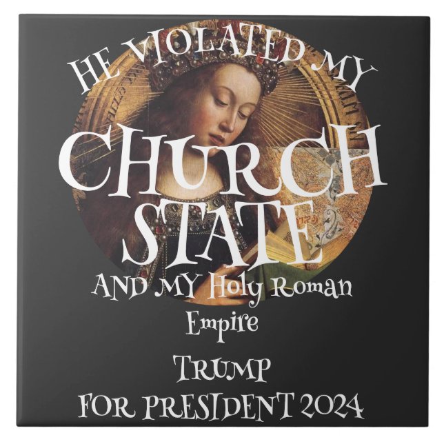 Tump Bans Women's Voting Midterm Elections Trump Ceramic Tile (Front)