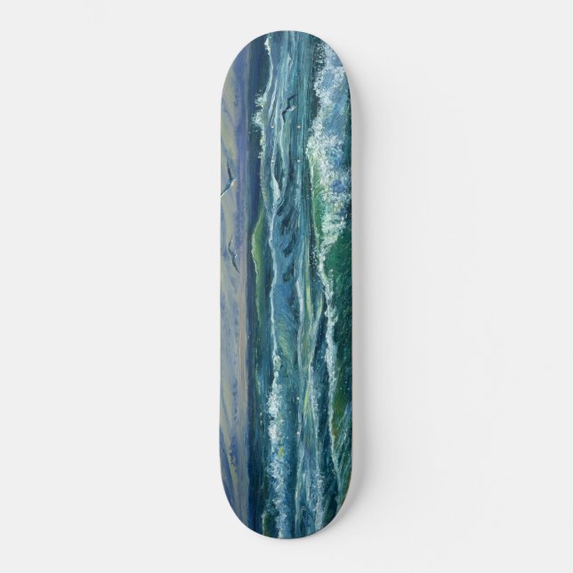 Tumultuous Waves: Skateboard Deck (Front)