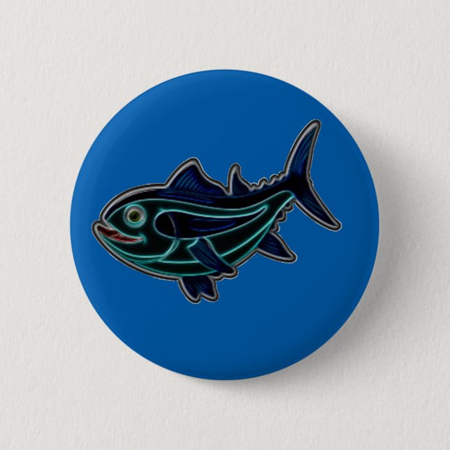 Tuna 6 Cm Round Badge (Front)