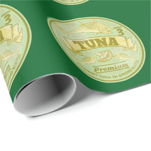 Tuna can pop art tinned fish wrapping paper