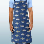 Tuna Fish Apron<br><div class="desc">Fun pattern of Tuna fish with a cheeky smile,  perfect for those who like fish,  food and fishing.  Original art by Nic Squirrell. Perfect for a Dad,  Grandad,  fishing friend or family member.</div>