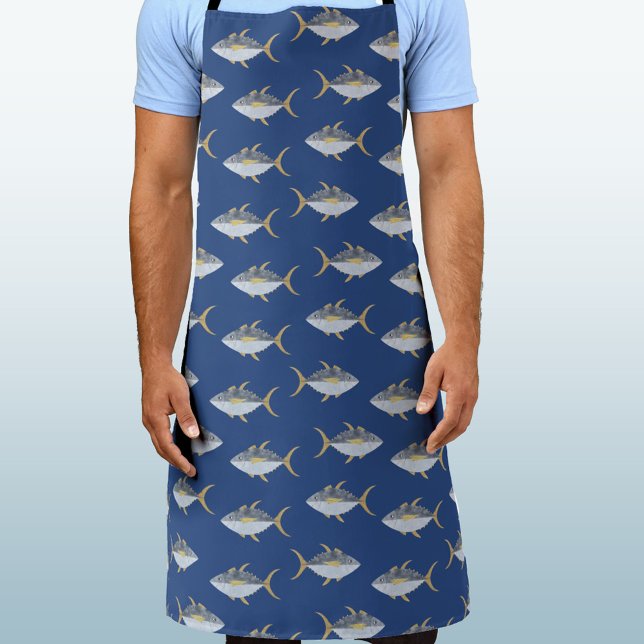 Tuna Fish Apron (Yellowfin Tuna pattern apron for fish lovers)