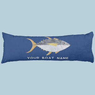 Tuna Fish Boat Name Body Cushion
