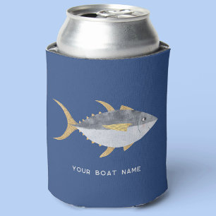 Tuna Fish Boat Name Can Cooler